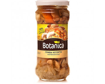 Грибы маринованные "ассорти"консервированные Botanica 370 мл 1 шт