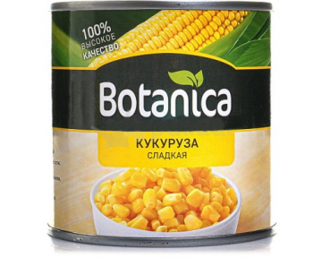Кукуруза сладкая консервированная Botanica 425 мл 1 шт