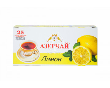 Азерчай черный "Лимон " 25 пакетиков